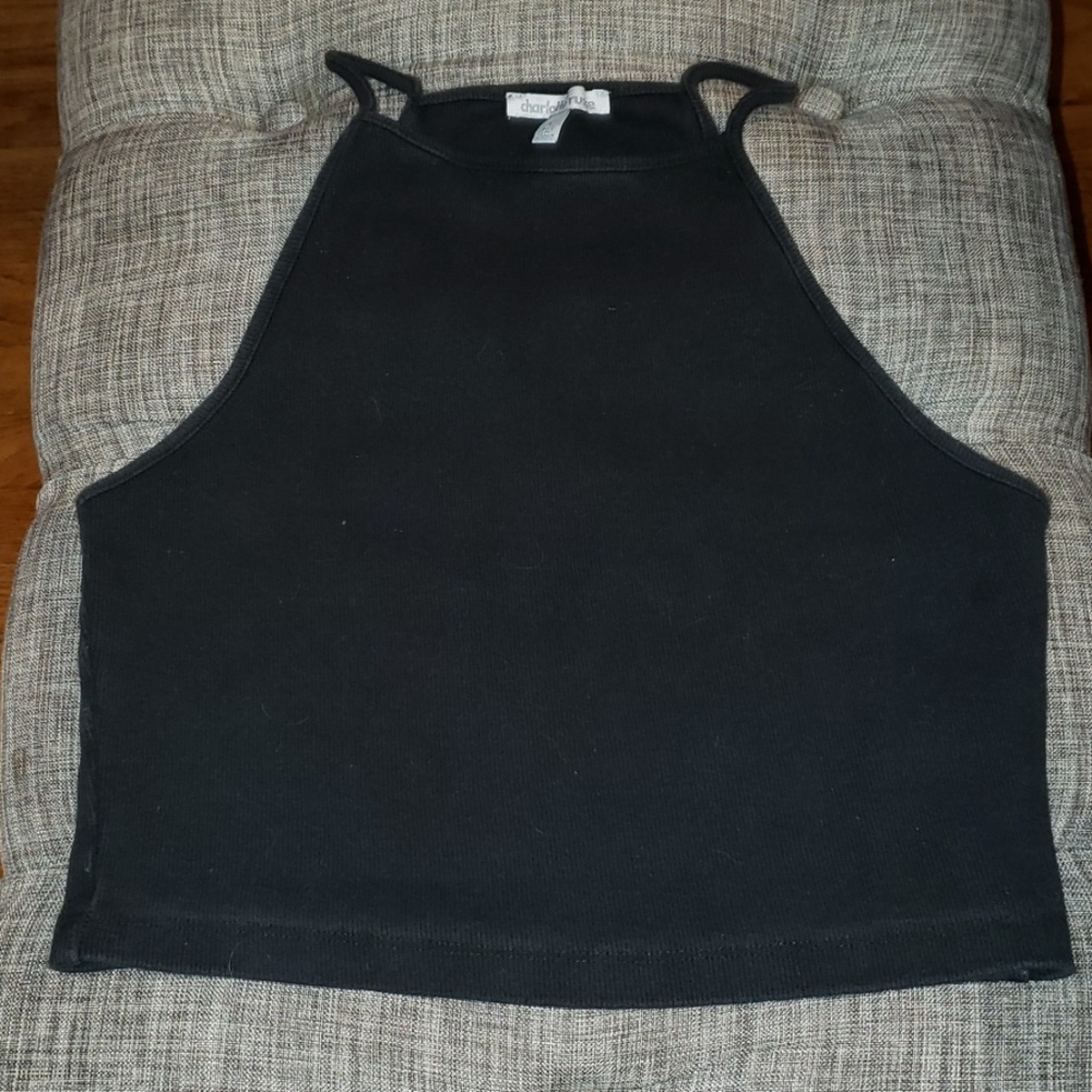 Ribbed Black Crop Top